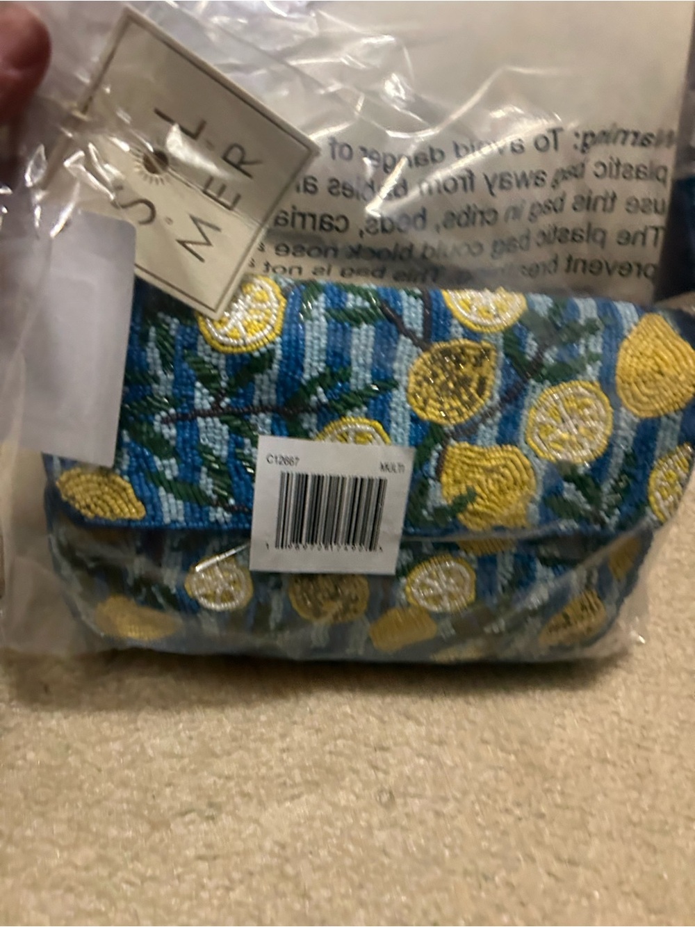 NWT SOL and MER floral  beaded handbag!